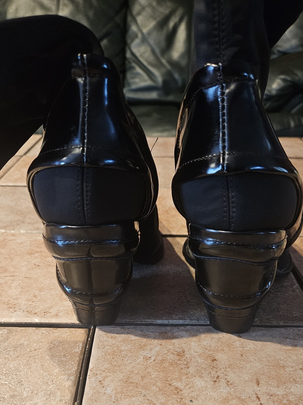 Jeffrey Campbell Black Pointed Toe Stretch Ankle Booties - Picture 3 of 6